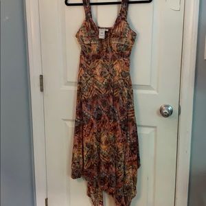 American Rag Multi Color Handkerchief hem dress.